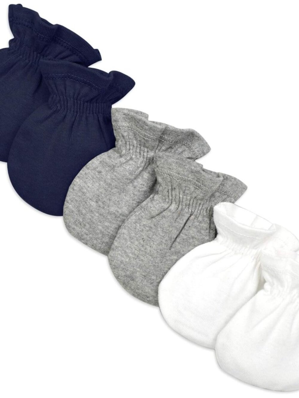 Burts Bees Baby Unisex Baby Mittens, 100% Organic Cotton, 3-Pack Solid Color Inf